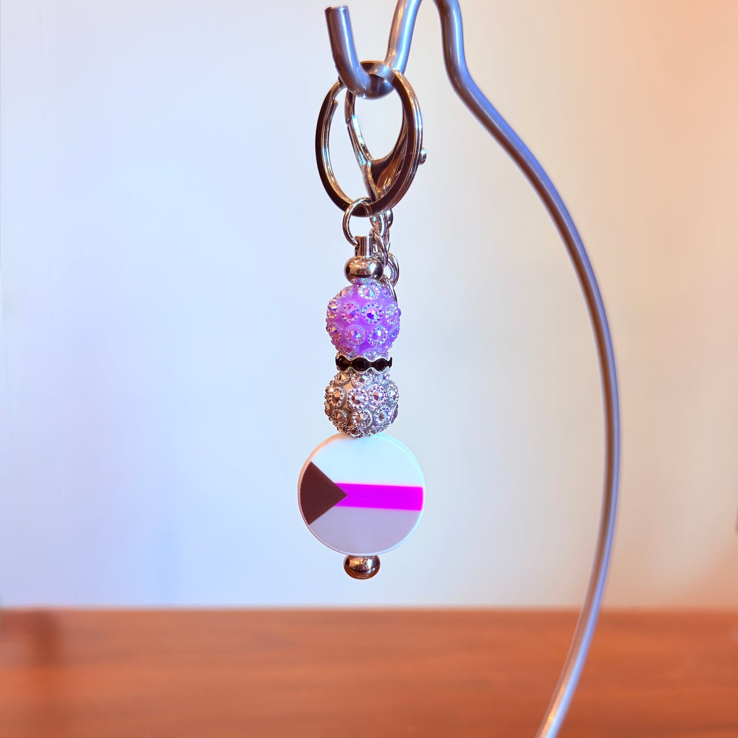 Demisexual Pride Beaded Keychain/Bag Charm - LGBTQIA+ Gift