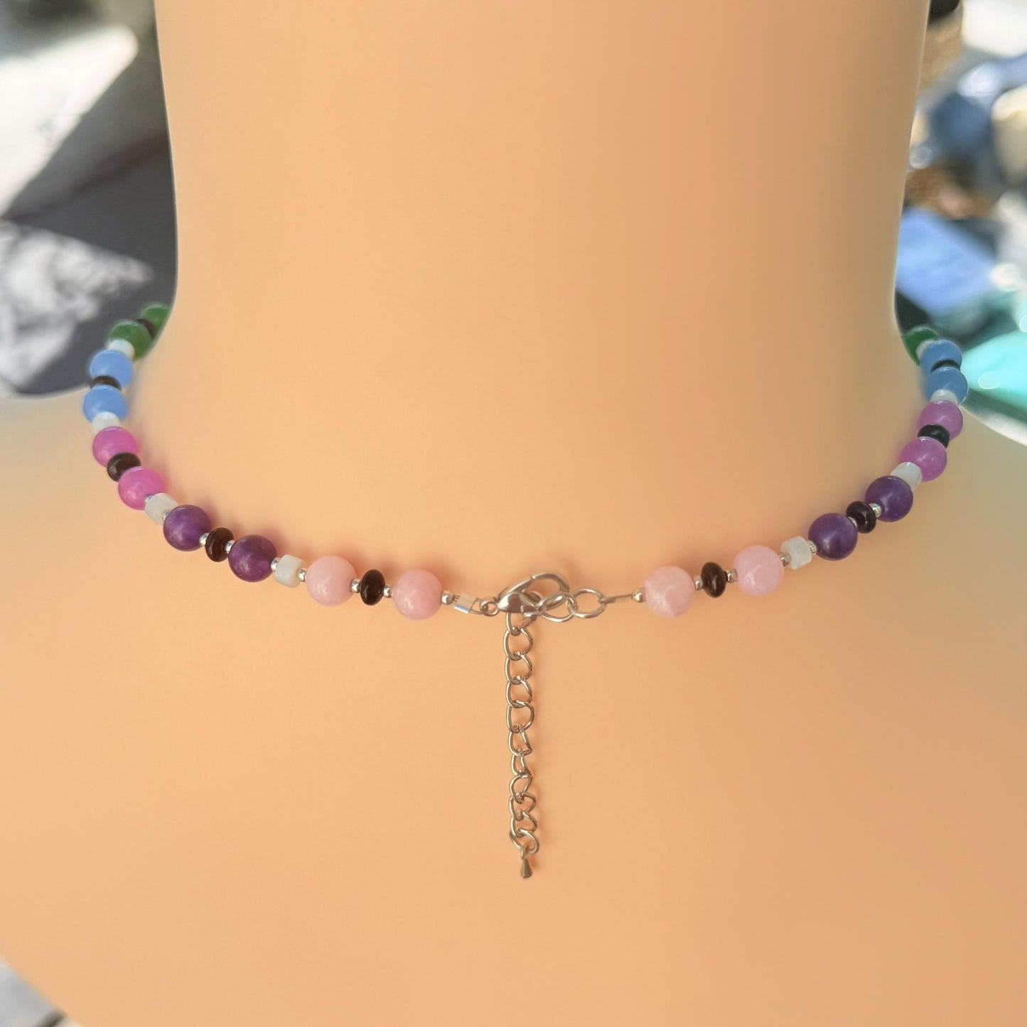 Pride Ally Pendant - Handmade Beaded Gemstone Statement Piece