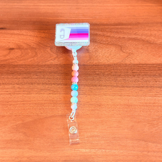 ABDL Pride Beaded Badge Reel – Soft, Sweet & Proud
