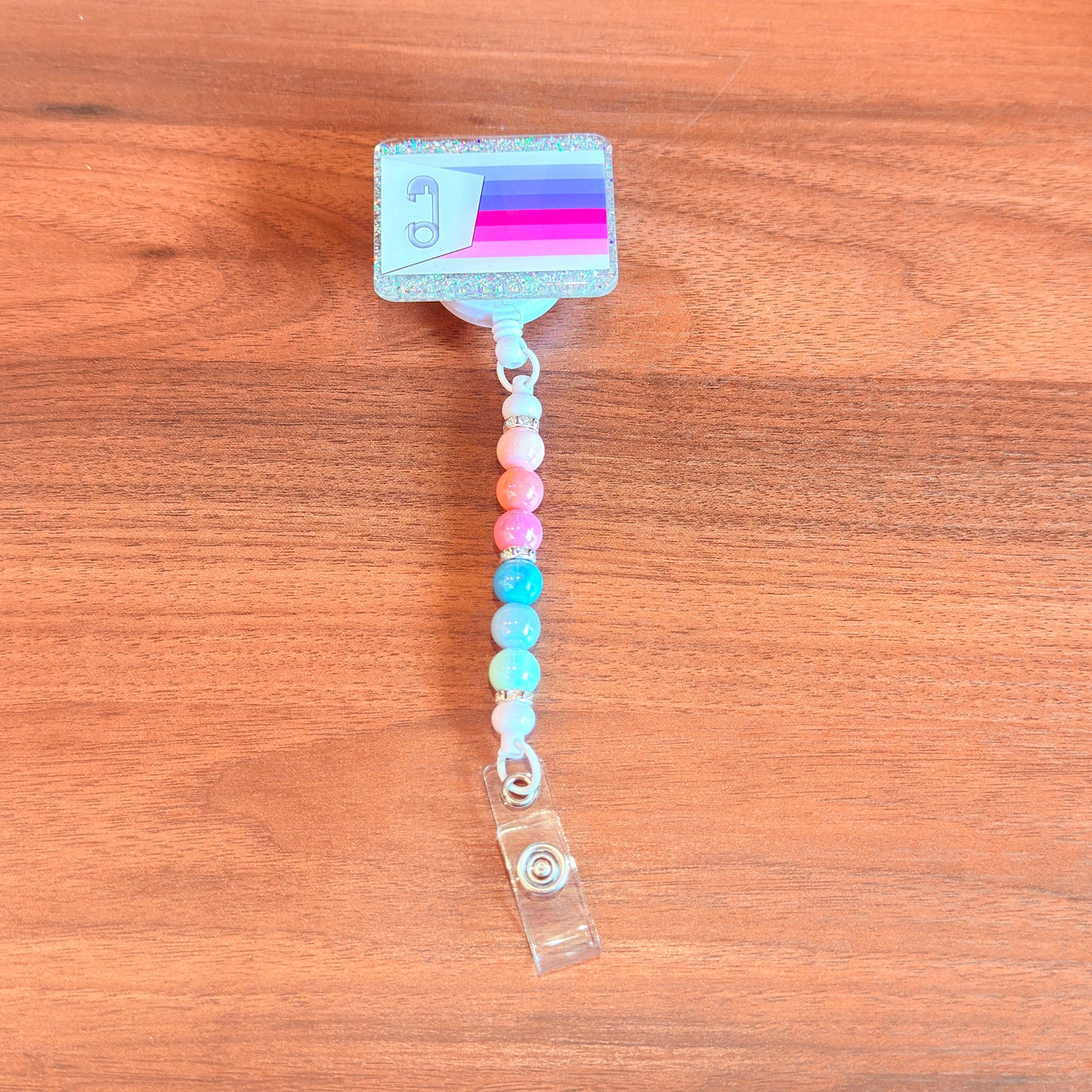 ABDL Pride Beaded Badge Reel – Soft, Sweet & Proud