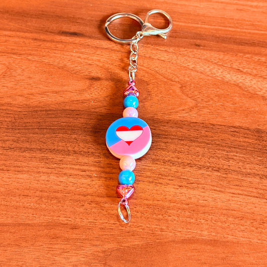 Ageplay Pride Beaded Keychain