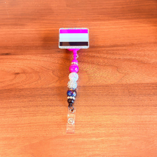 Asexual Pride Beaded Badge Reel – Subtle, Stunning, and Unapologetically You