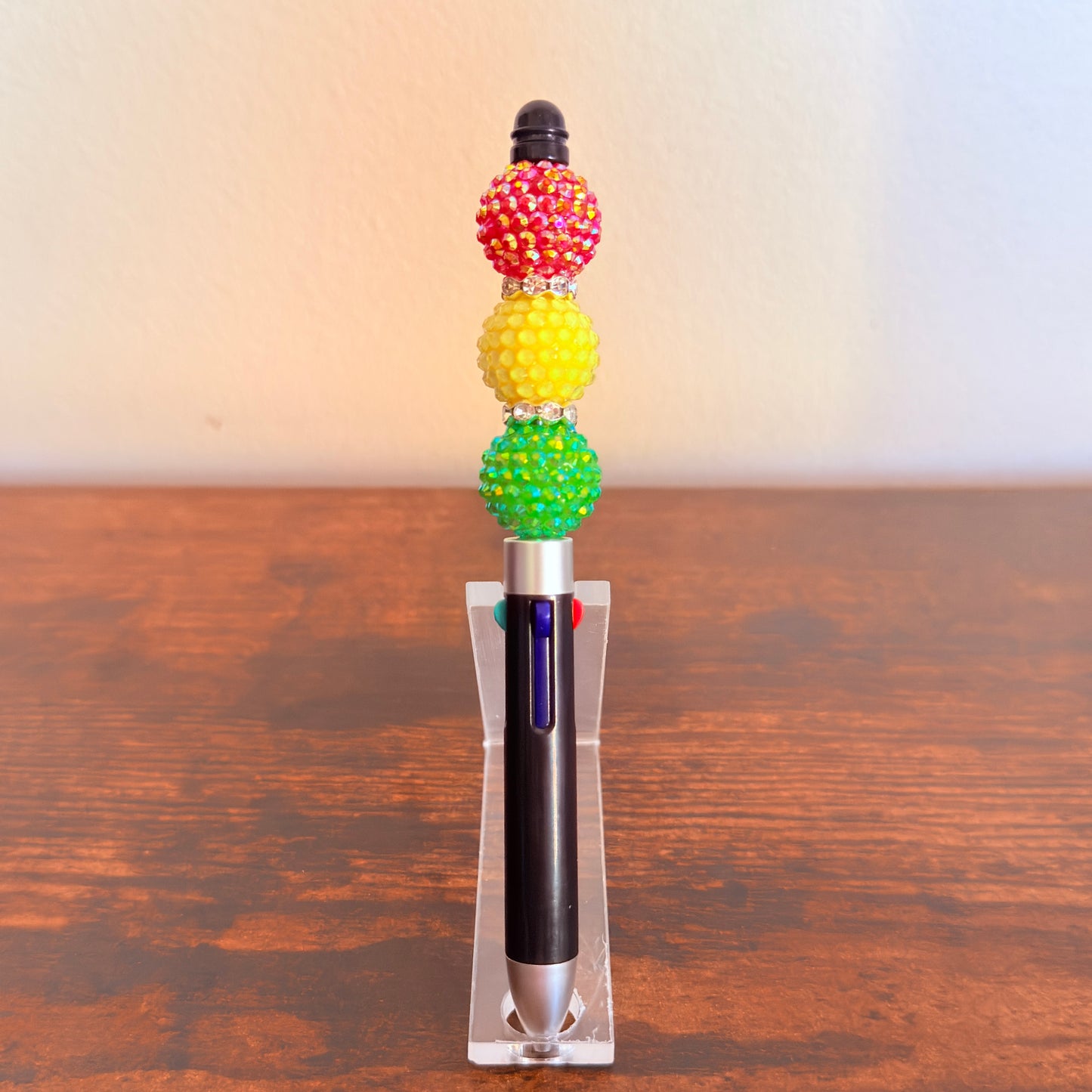 Juneteenth Pride Beaded Acrylic Rhinestone 4-in-1 Pen