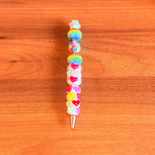 Rainbow Pride Beaded Pen – Love in Every Color