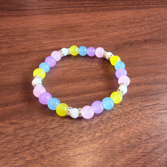 Littlefluid Pride LGBTQIA+ Glass Beaded Stretch Bracelet