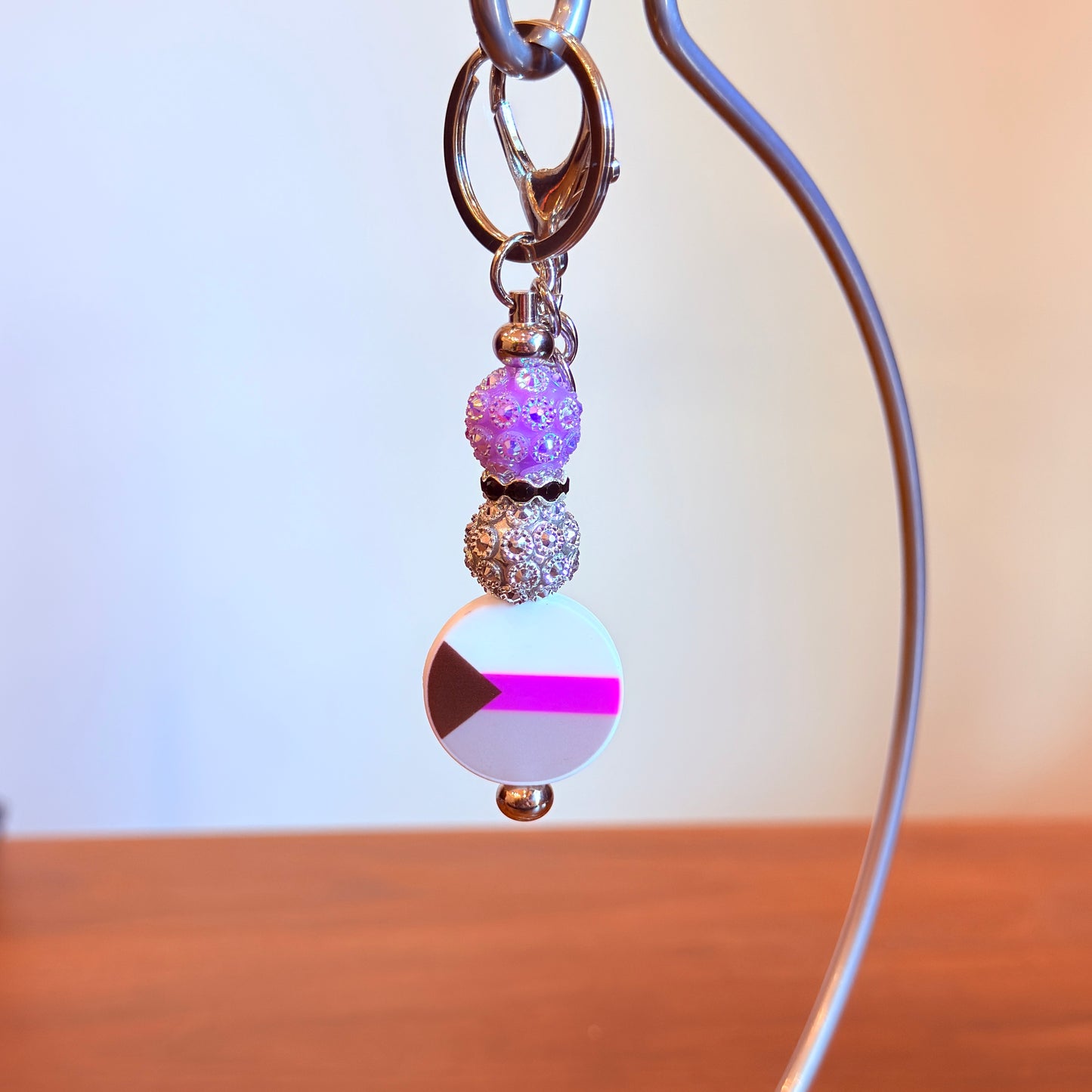 Demisexual Pride Beaded Keychain/Bag Charm - LGBTQIA+ Gift