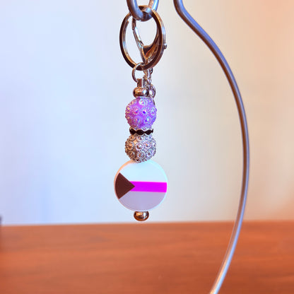 Demisexual Pride Beaded Keychain/Bag Charm - LGBTQIA+ Gift