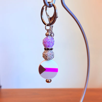 Demisexual Pride Beaded Keychain/Bag Charm - LGBTQIA+ Gift