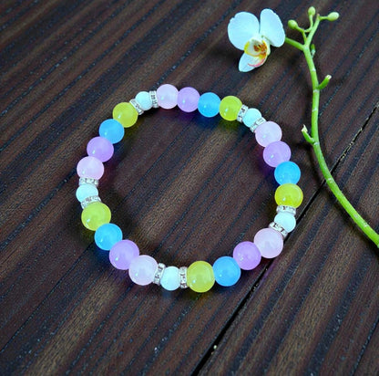 Littlefluid Pride LGBTQIA+ Glass Beaded Stretch Bracelet