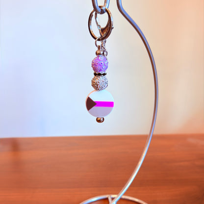 Demisexual Pride Beaded Keychain/Bag Charm - LGBTQIA+ Gift