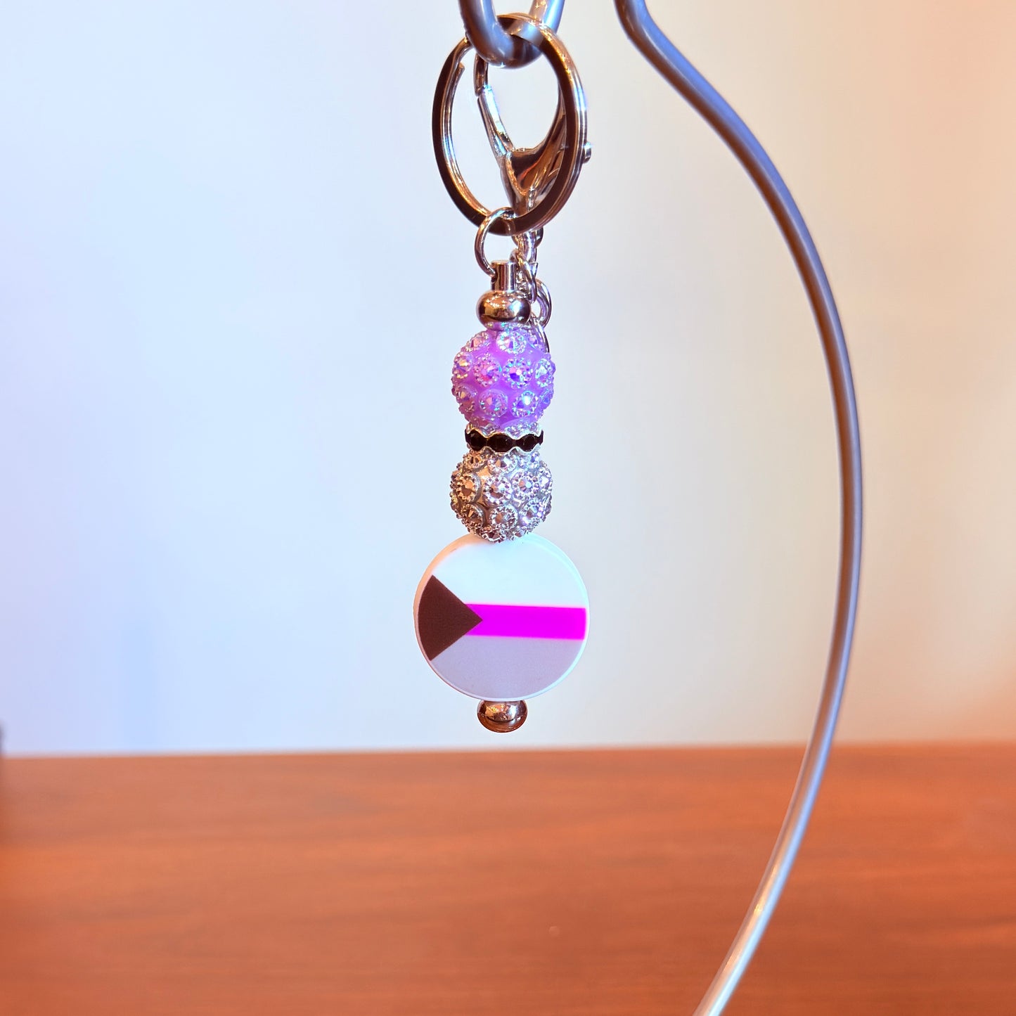 Demisexual Pride Beaded Keychain/Bag Charm - LGBTQIA+ Gift