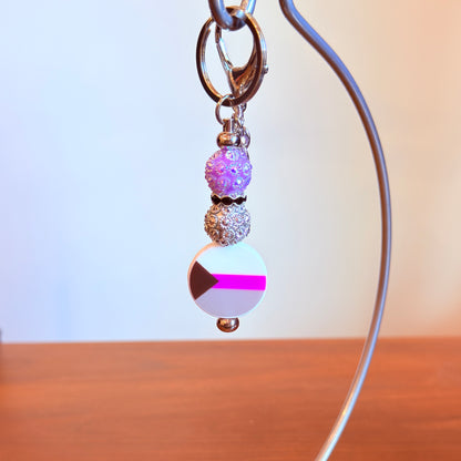 Demisexual Pride Beaded Keychain/Bag Charm - LGBTQIA+ Gift