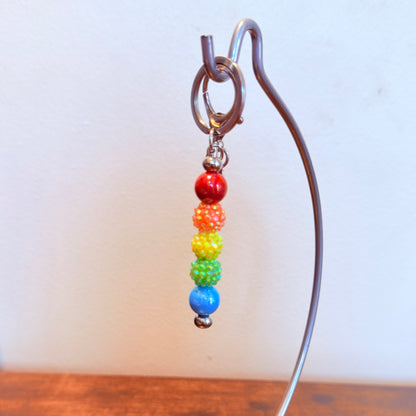 Rainbow Pride Beaded Keychain