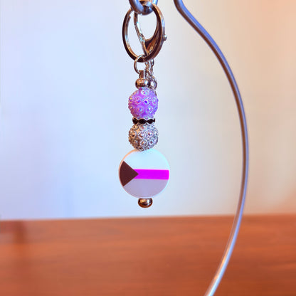 Demisexual Pride Beaded Keychain/Bag Charm - LGBTQIA+ Gift