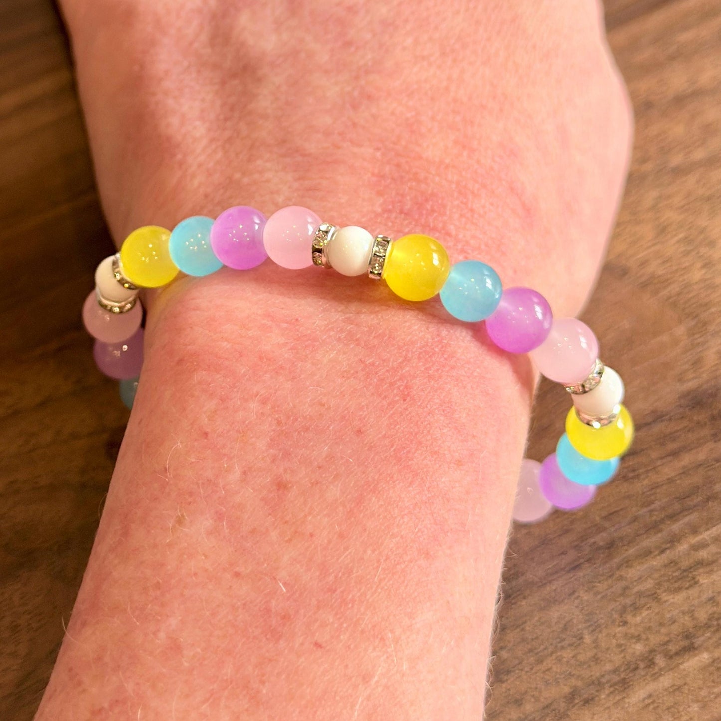 Littlefluid Pride LGBTQIA+ Glass Beaded Stretch Bracelet