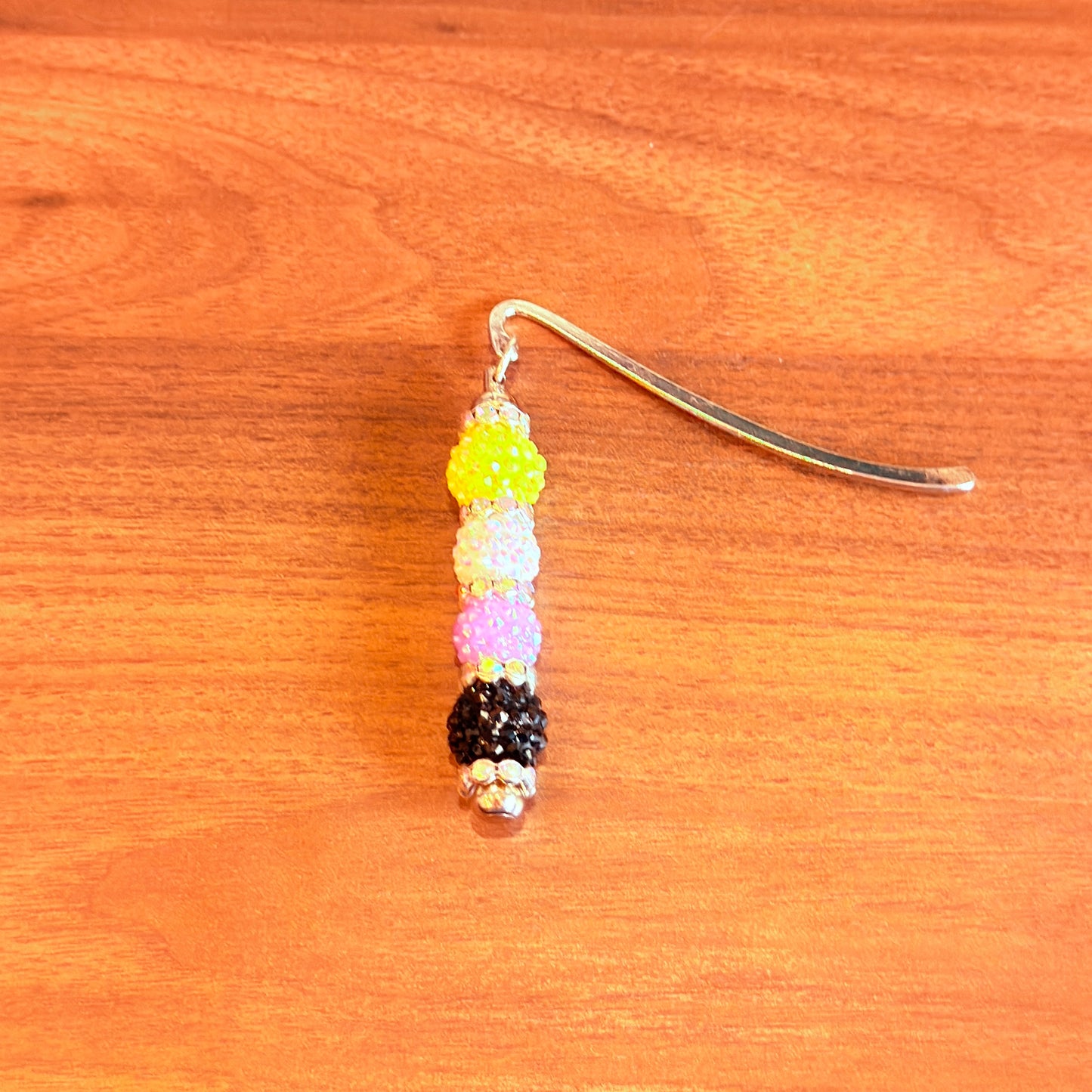 Nonbinary Pride Beaded Bookmark