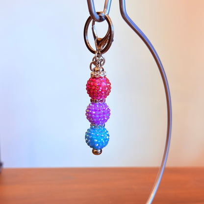 Bisexual Pride Beaded Keychain