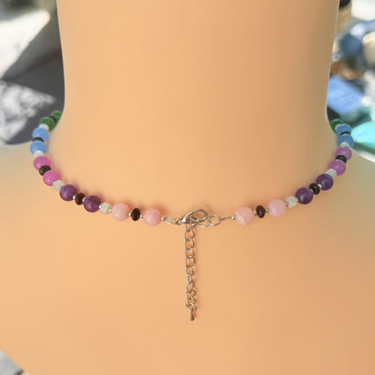 Pride Ally Pendant - Handmade Beaded Gemstone Statement Piece