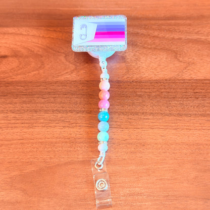 ABDL Pride Beaded Badge Reel – Soft, Sweet & Proud