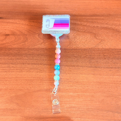 ABDL Pride Beaded Badge Reel – Soft, Sweet & Proud