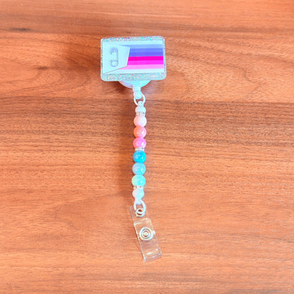 ABDL Pride Beaded Badge Reel – Soft, Sweet & Proud