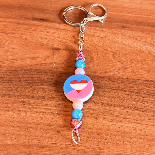 Ageplay Pride Beaded Keychain