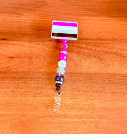 Asexual Pride Beaded Badge Reel – Subtle, Stunning, and Unapologetically You