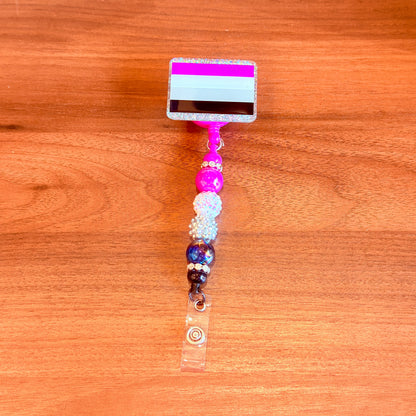 Asexual Pride Beaded Badge Reel – Subtle, Stunning, and Unapologetically You