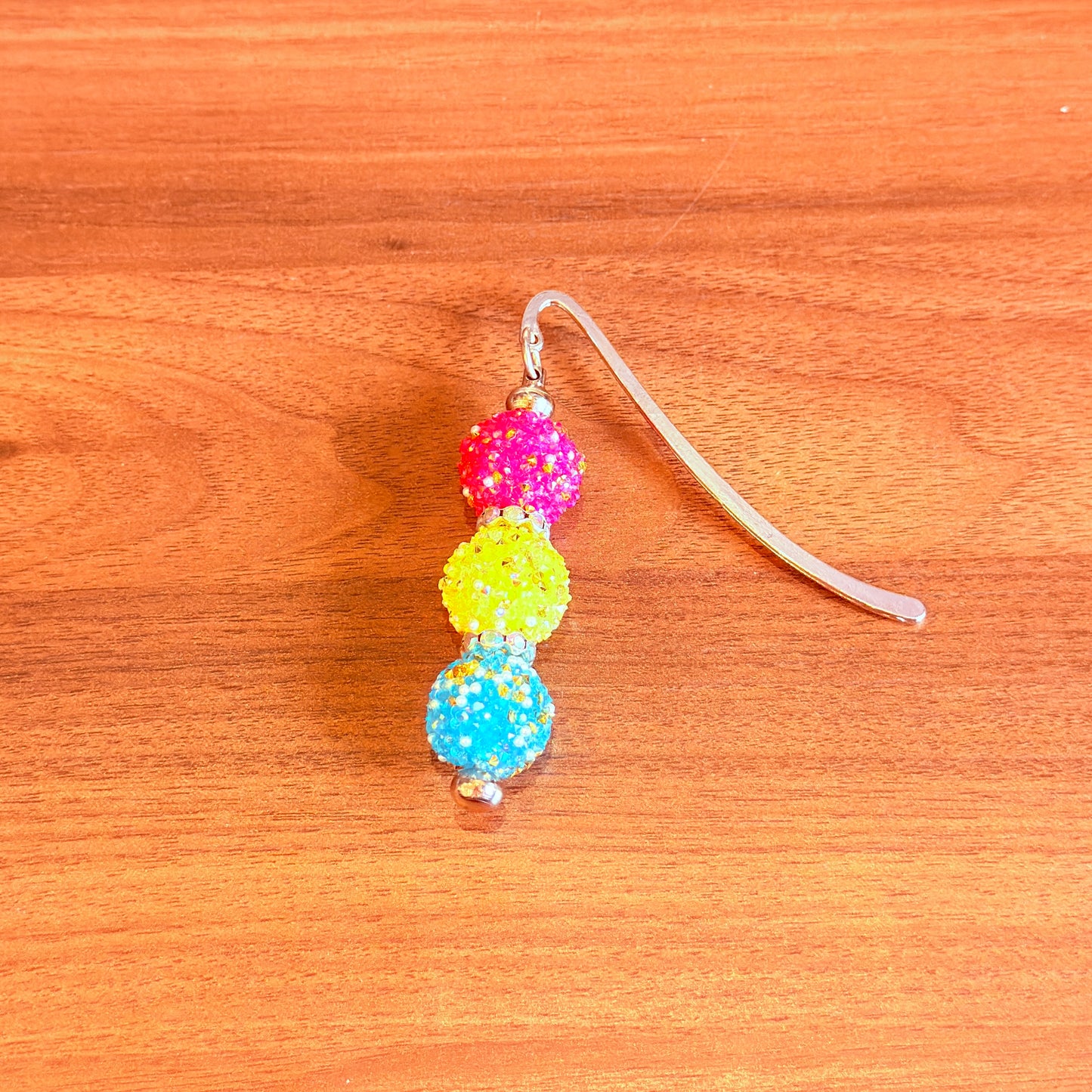 Pansexual Pride Sugar Acrylic Beaded Bookmark
