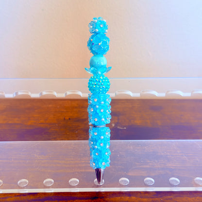 Ocean Bloom Beaded Pen – A Splash of Sparkle & Serenity