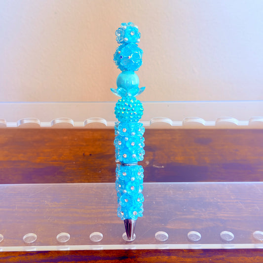 Ocean Bloom Beaded Pen – A Splash of Sparkle & Serenity