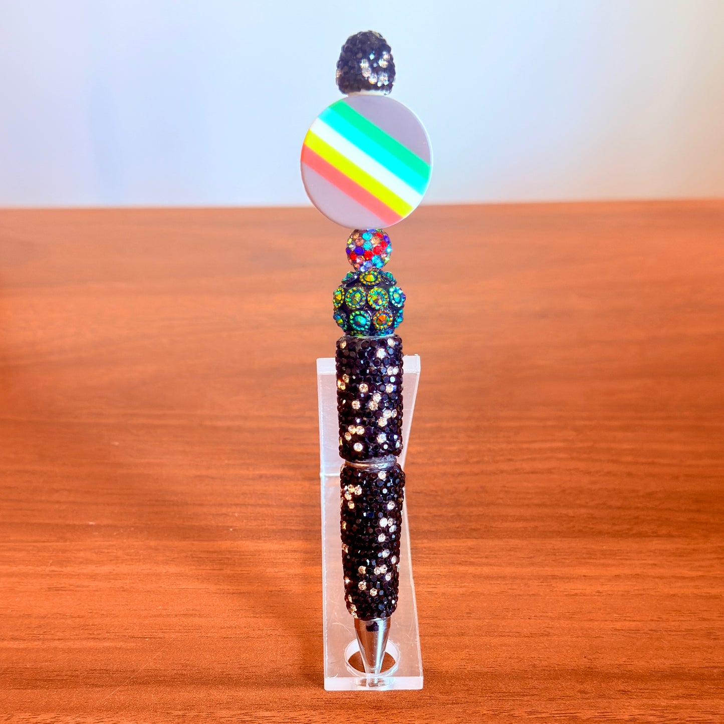 Disability Pride Rhinestone Beaded Pen | Super Sparkly Retractable Pen