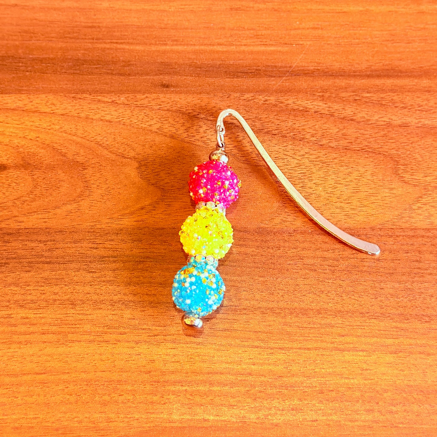 Pansexual Pride Sugar Acrylic Beaded Bookmark