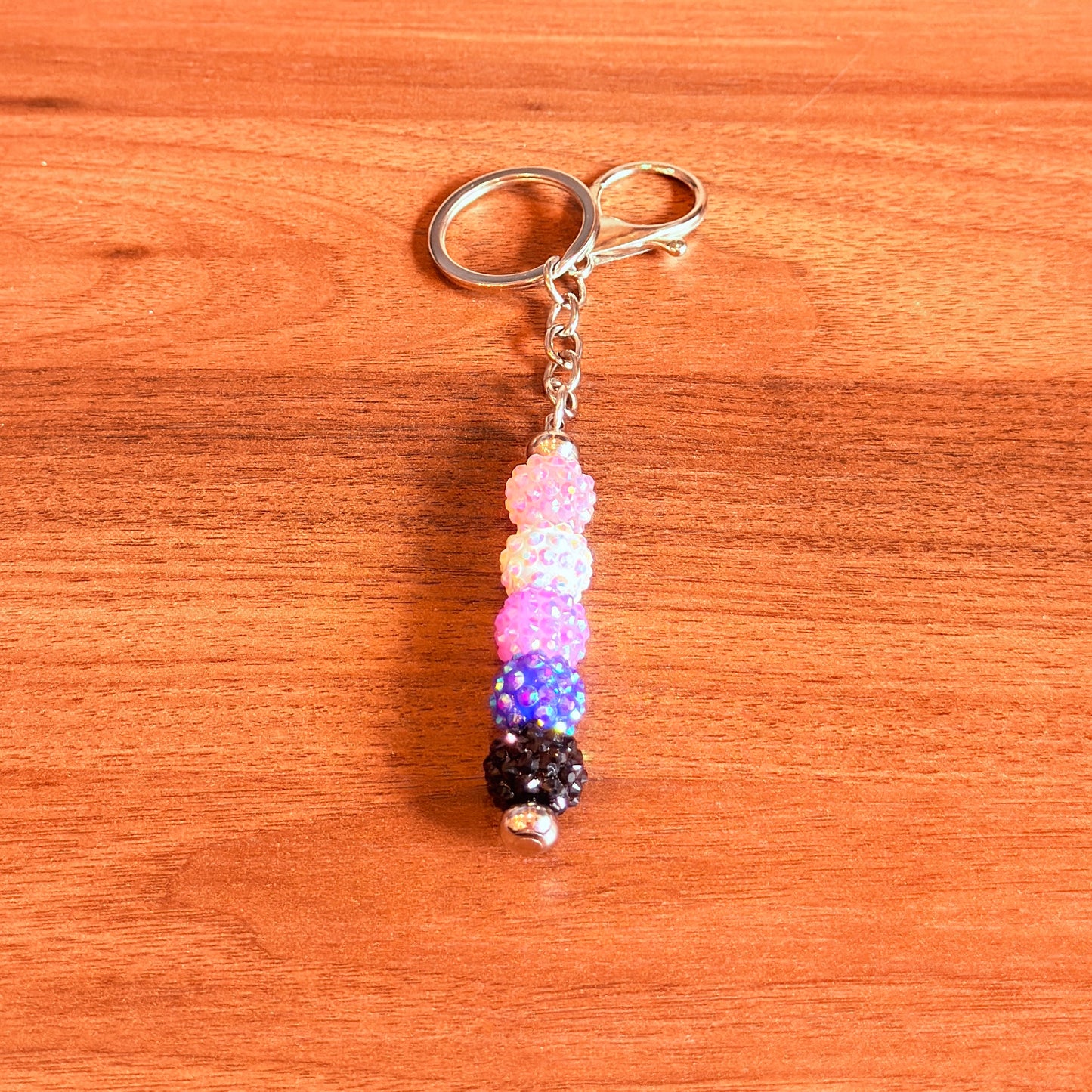 Genderfluid Pride Beaded Keychain
