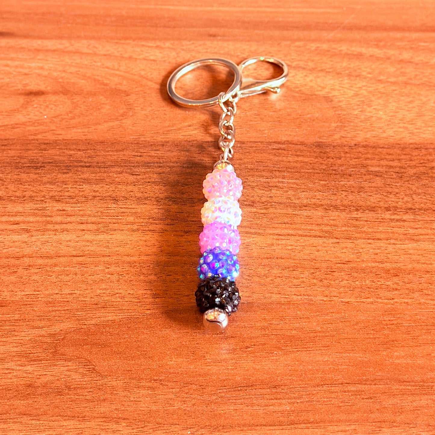 Genderfluid Pride Beaded Keychain