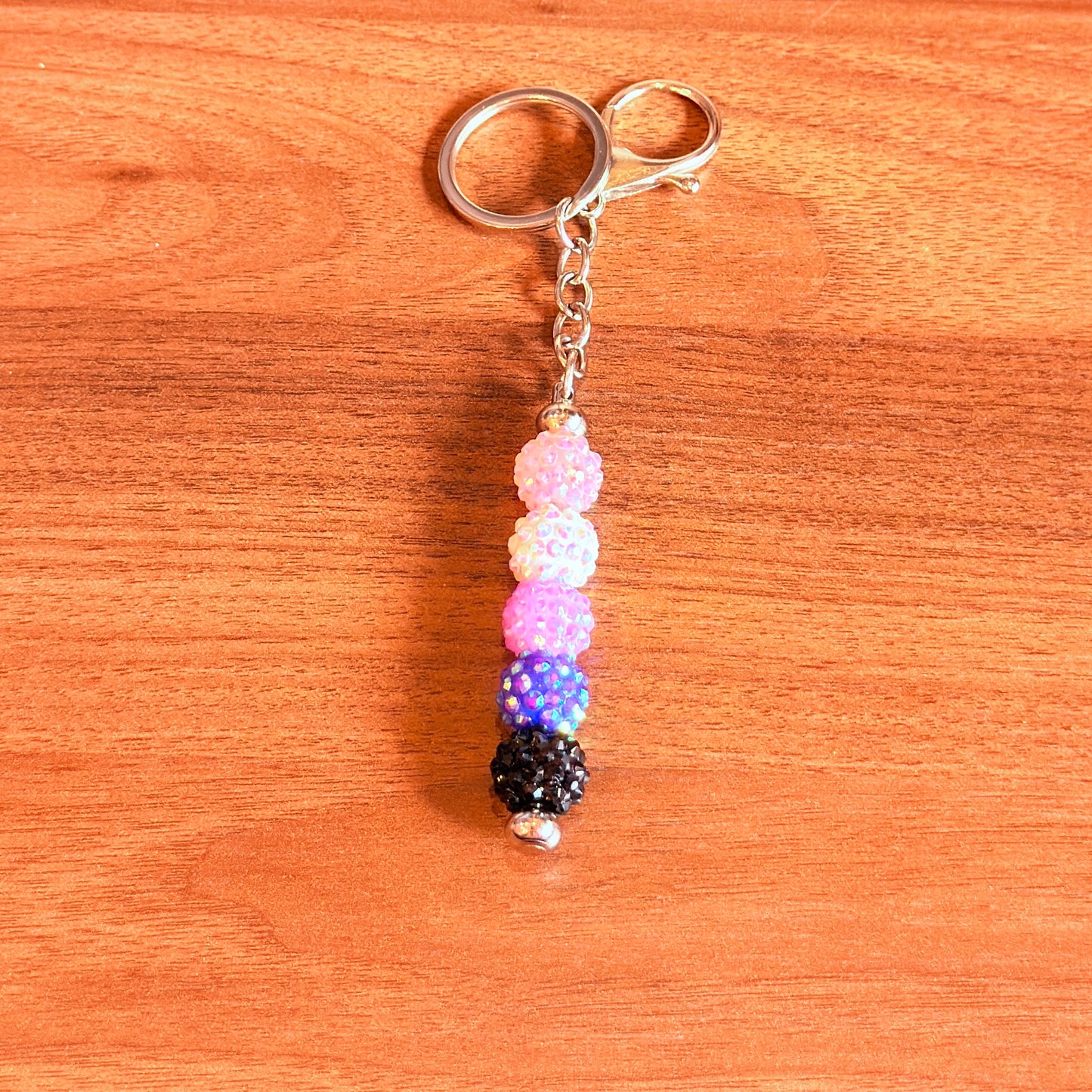 Genderfluid Pride Beaded Keychain