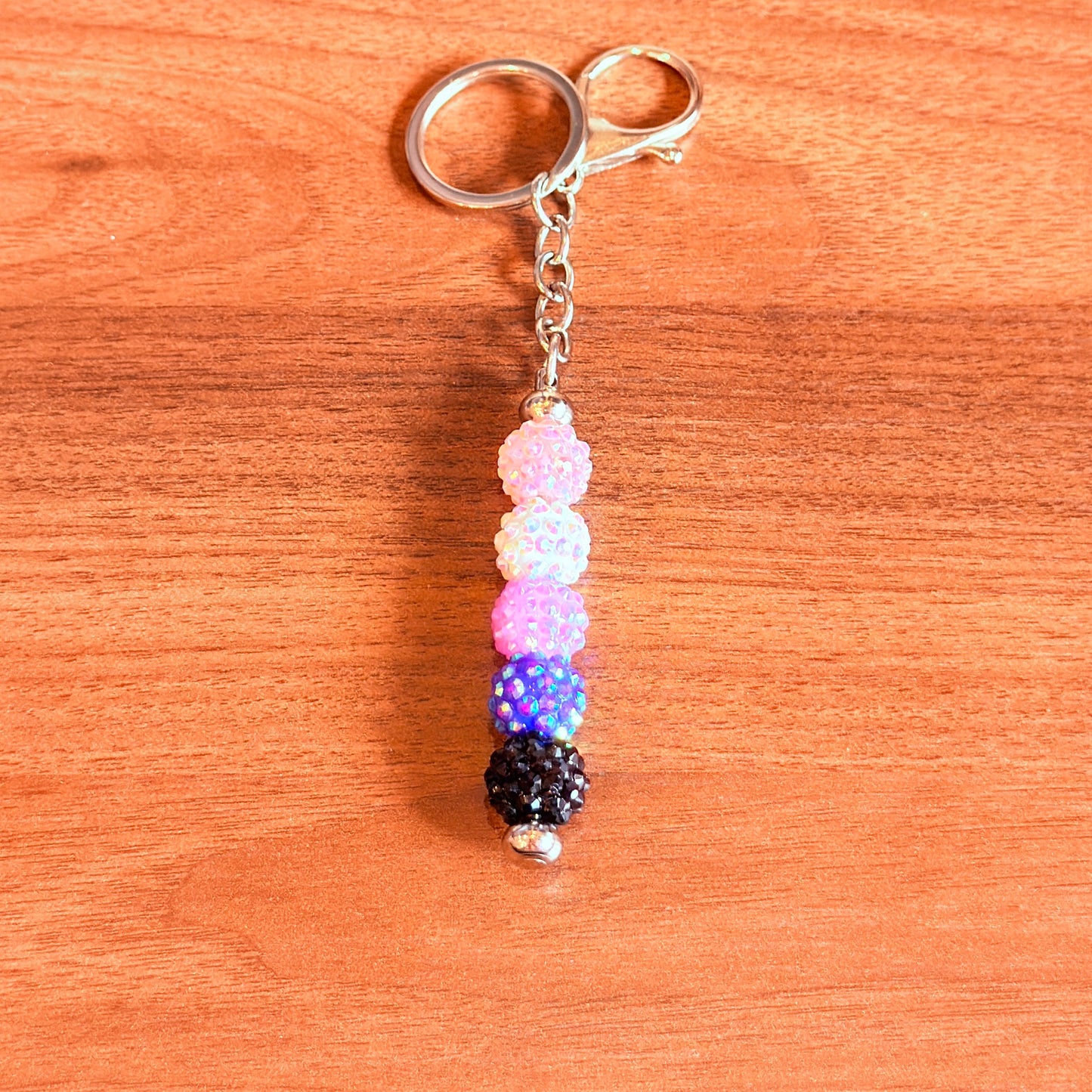 Genderfluid Pride Beaded Keychain