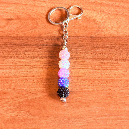 Genderfluid Pride Beaded Keychain