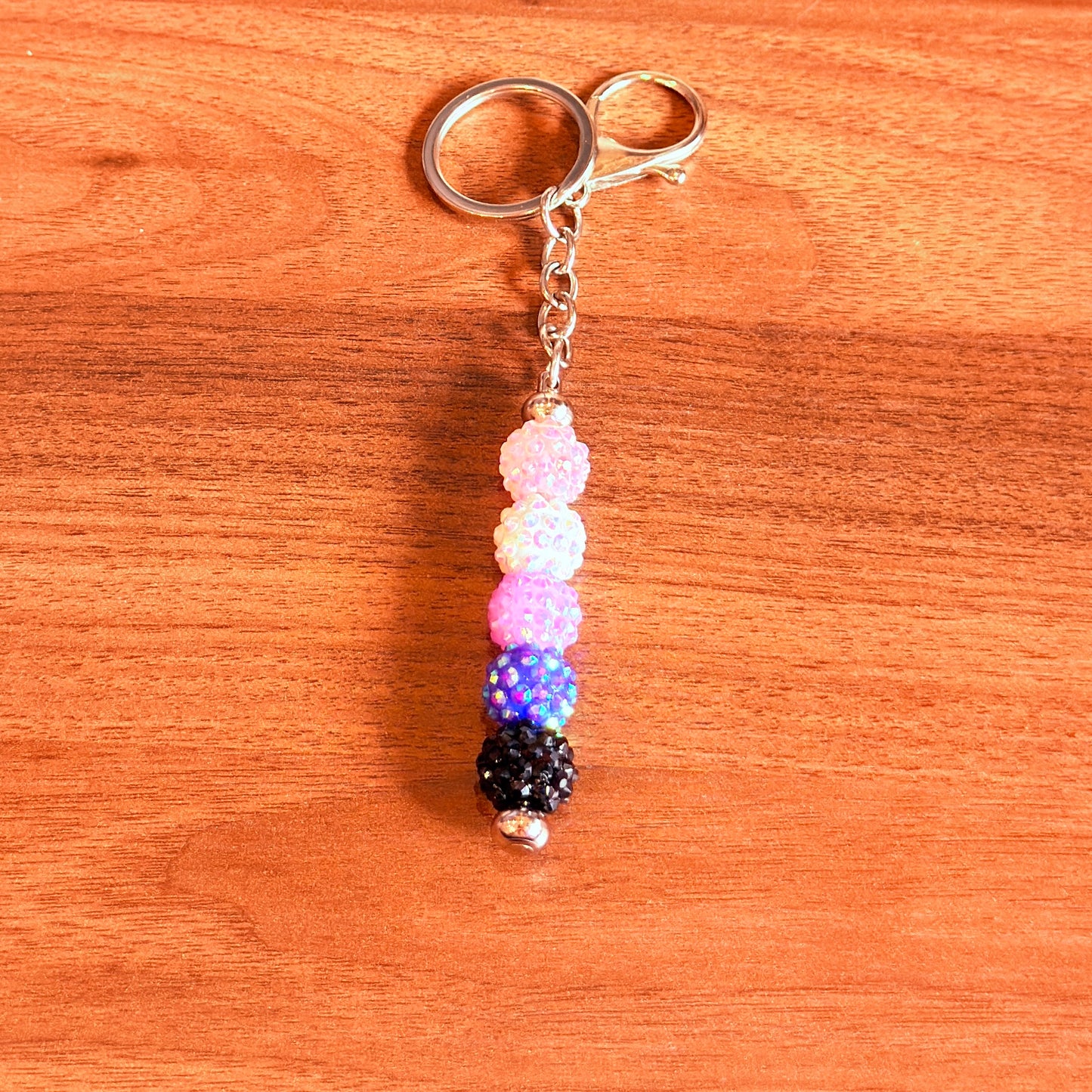 Genderfluid Pride Beaded Keychain