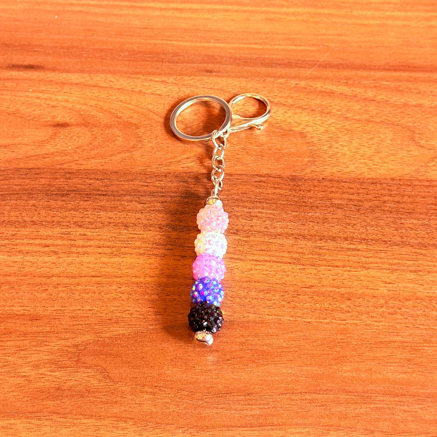 Genderfluid Pride Beaded Keychain