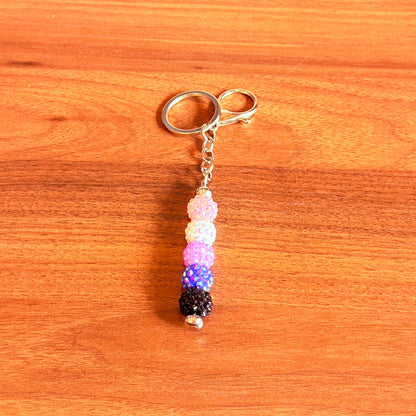 Genderfluid Pride Beaded Keychain