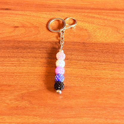 Genderfluid Pride Beaded Keychain