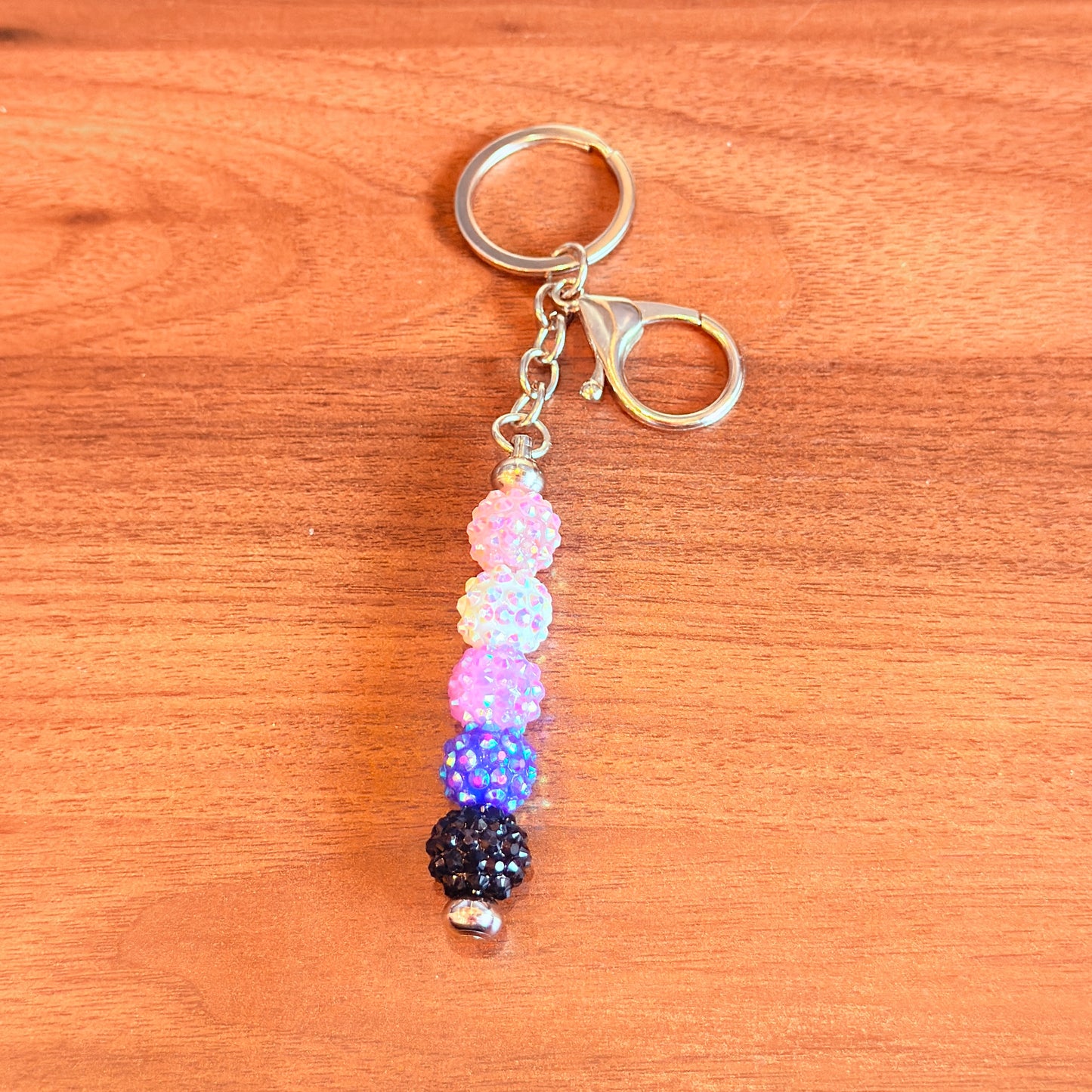 Genderfluid Pride Beaded Keychain