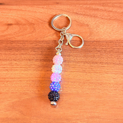 Genderfluid Pride Beaded Keychain