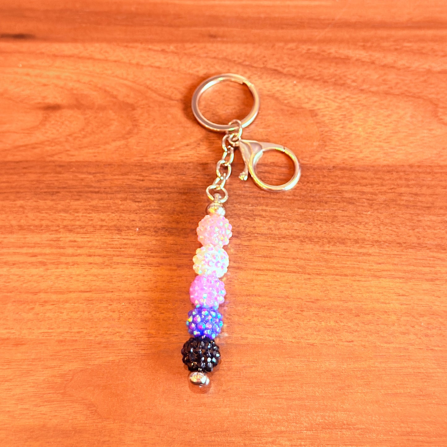 Genderfluid Pride Beaded Keychain
