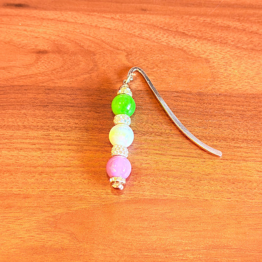 Genderqueer Pride Beaded Bookmark – Soft Sparkle, Bold Identity