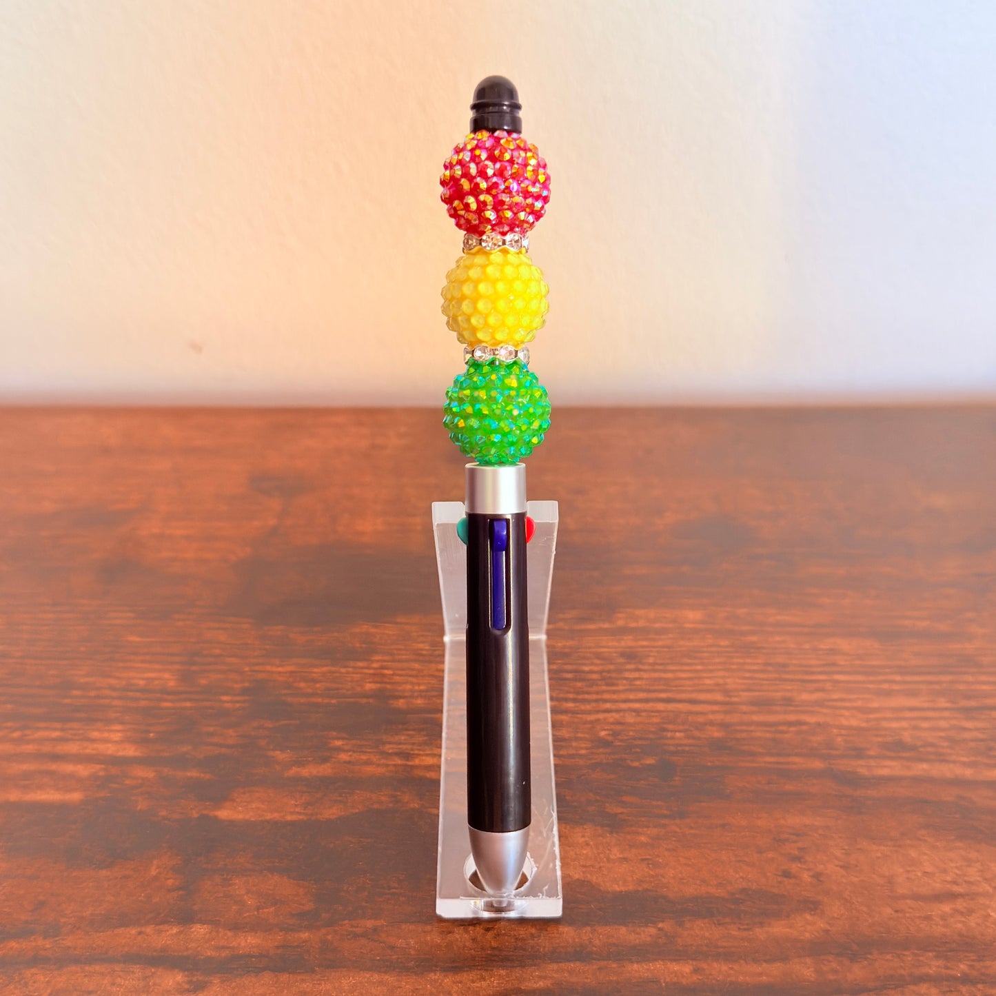 Juneteenth Pride Beaded Acrylic Rhinestone 4-in-1 Pen