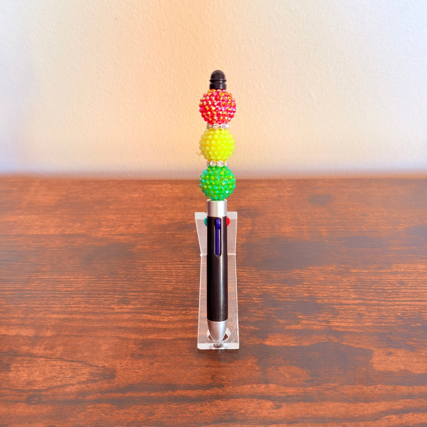 Juneteenth Pride Beaded Acrylic Rhinestone 4-in-1 Pen