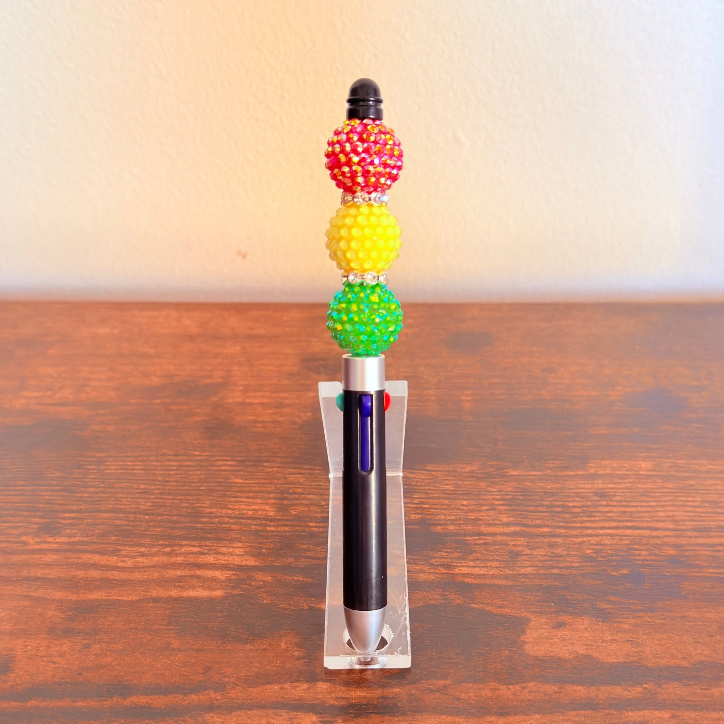 Juneteenth Pride Beaded Acrylic Rhinestone 4-in-1 Pen