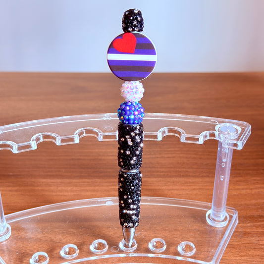 BDSM Pride Beaded Pen | Super Sparkly Retractable Pen
